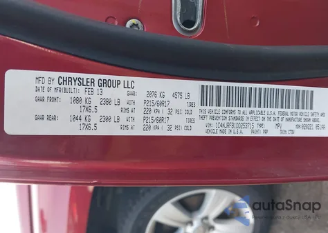 2013 Jeep Patriot Latitude z USA, uszkodzony, nr VIN 1C4NJRFB1DD253715